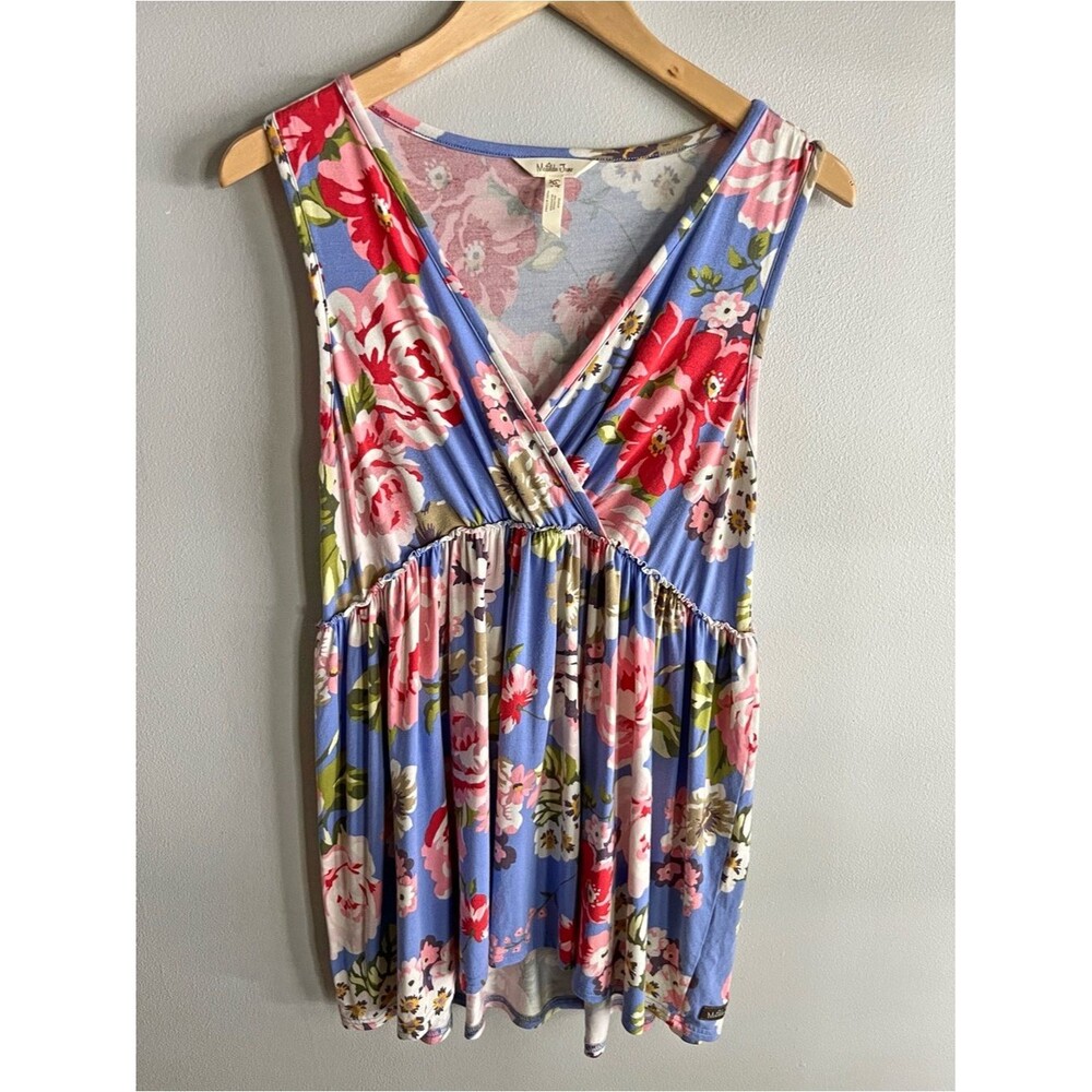 Matilda Jane Floral Babydoll Tunic Top Empire Waist Cottagecore Medium